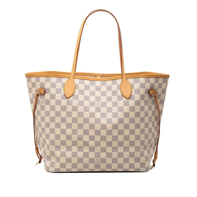 Louis Vuitton Damier Azur Neverfull MM White Very good condition - Front View