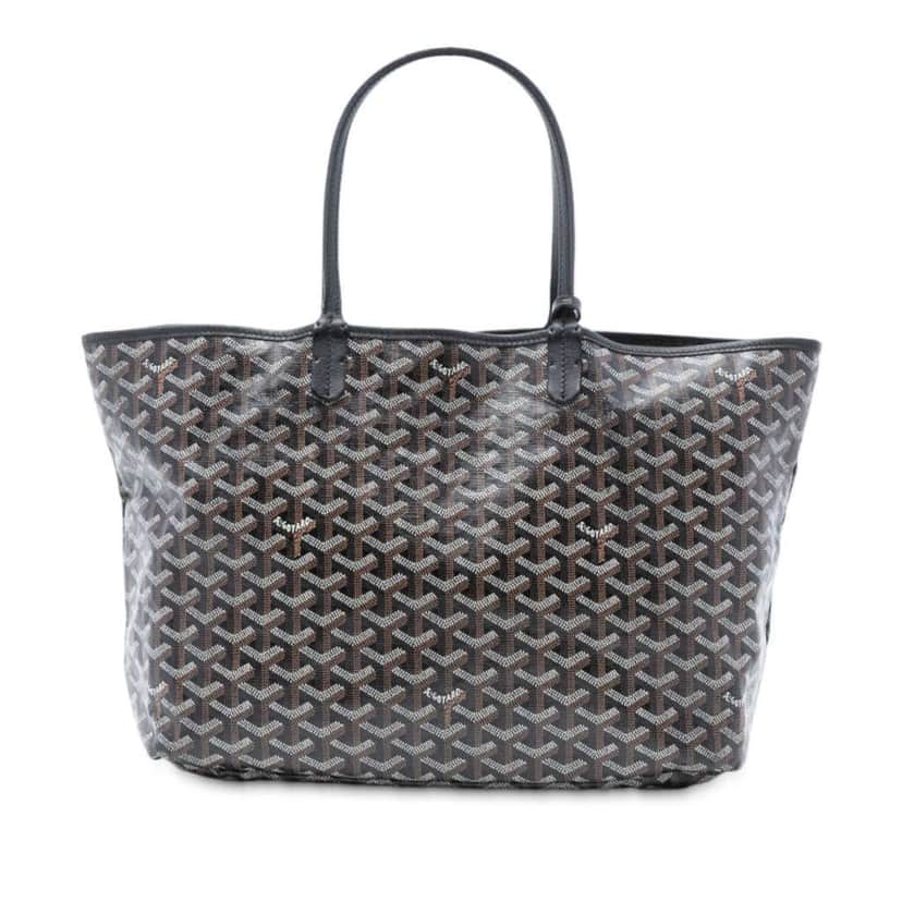 Goyard Goyardine Saint Louis PM Black Canvas Very good condition - Front View