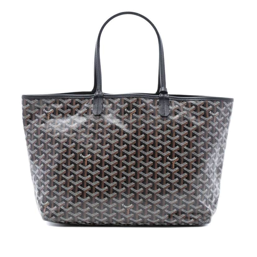 Goyard Goyardine Saint Louis PM Black Canvas Very good condition - Front View
