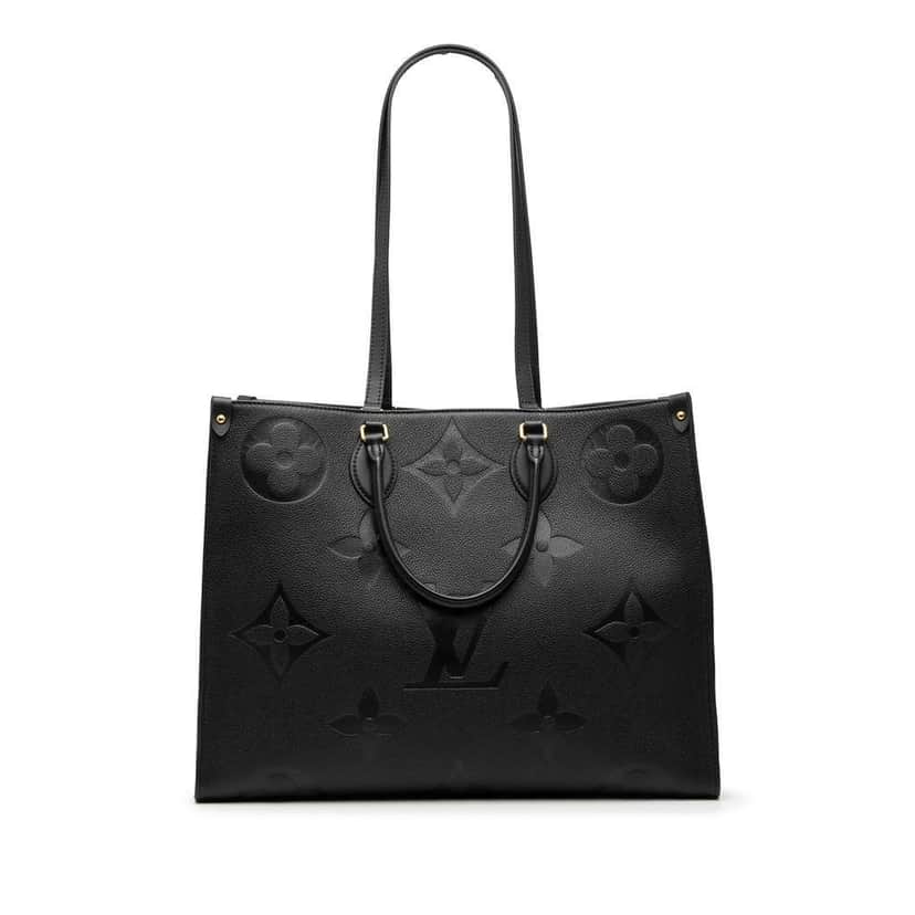 Louis Vuitton Monogram Empreinte Onthego GM Black Leather Very good condition - Front View