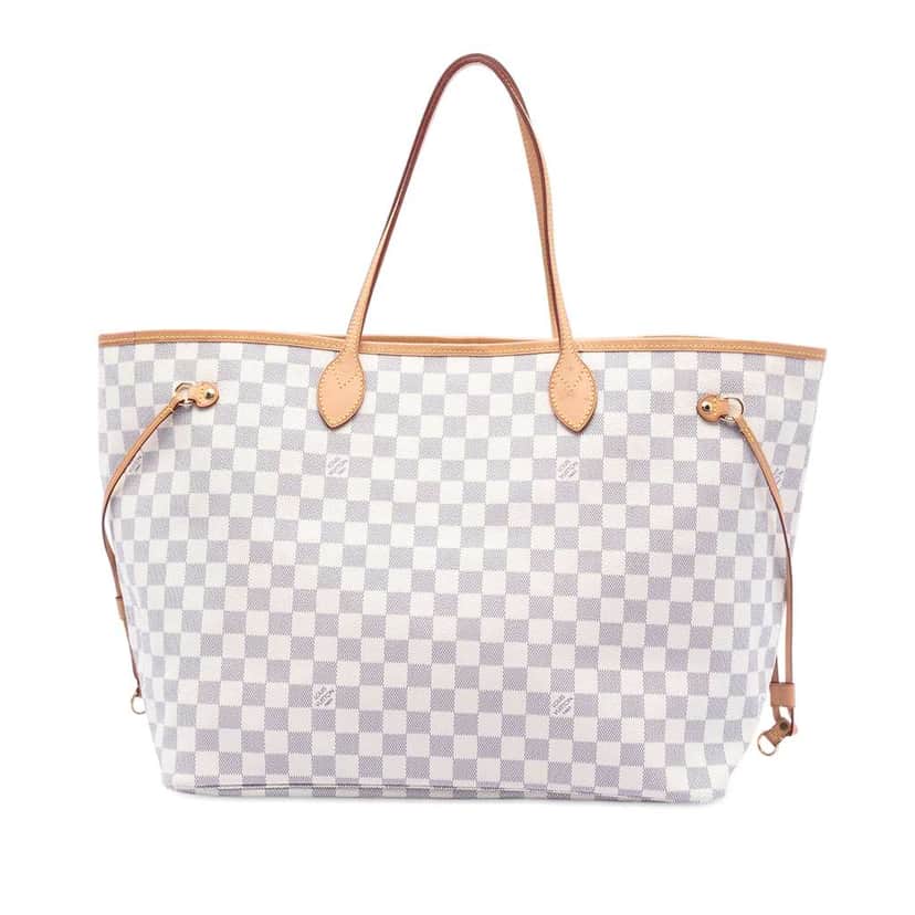 Louis Vuitton Damier Azur Neverfull GM White Good condition - Front View