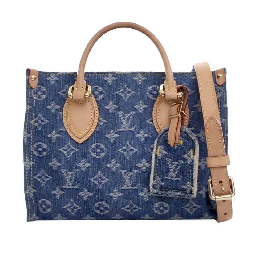 Louis Vuitton Monogram Denim Onthego PM Blue Denim Good condition - Front View