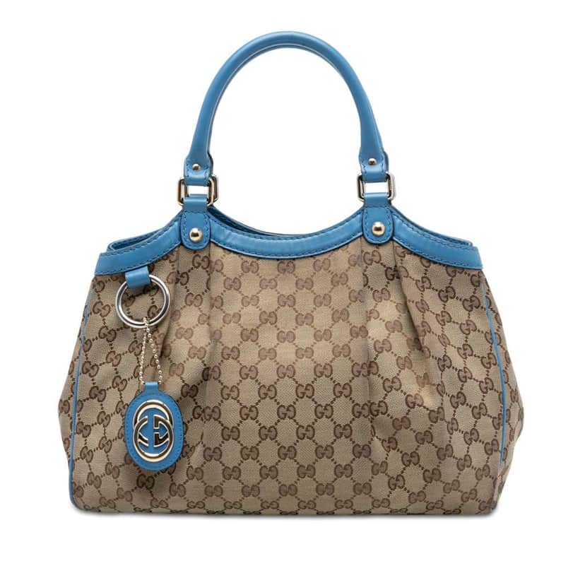 Gucci Medium GG Canvas Sukey Tote Brown Canvas Good condition - Front View