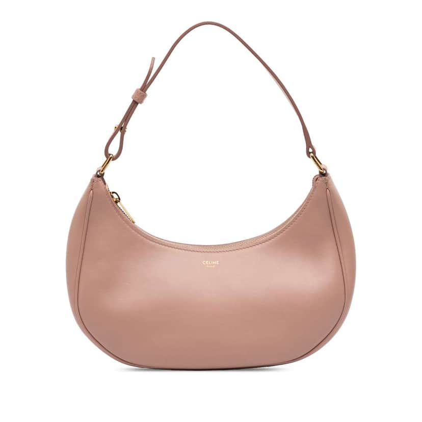 Celine Medium Smooth Calfskin Ava Shoulder Bag Pink Leather Very good condition - Front View