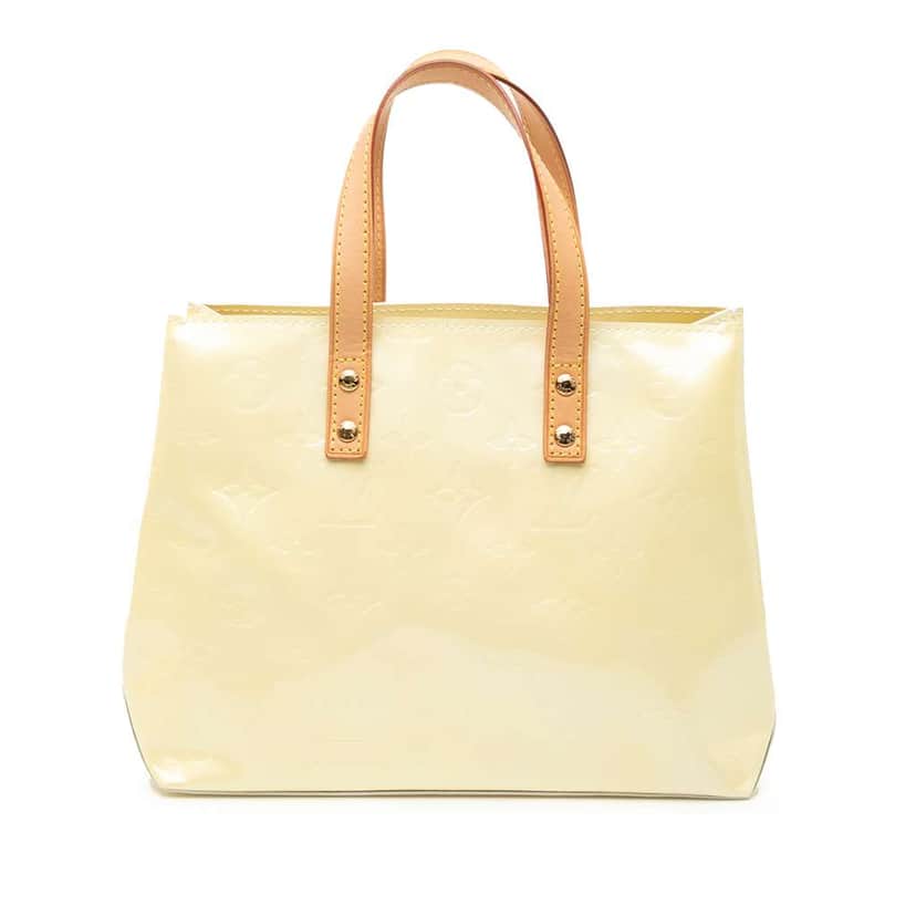 Louis Vuitton Monogram Vernis Reade PM White Leather Good condition - Front View