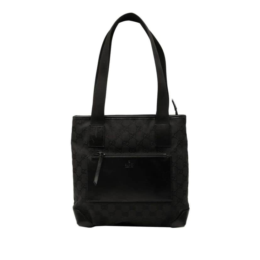 Gucci GG Canvas Tote Black Canvas Very good condition - Front View