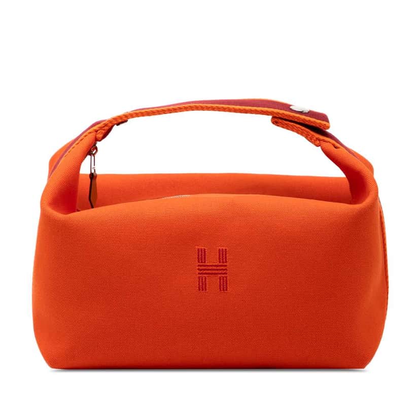 Hermès Large Toile Bride A Brac Orange Canvas Good condition - Front View