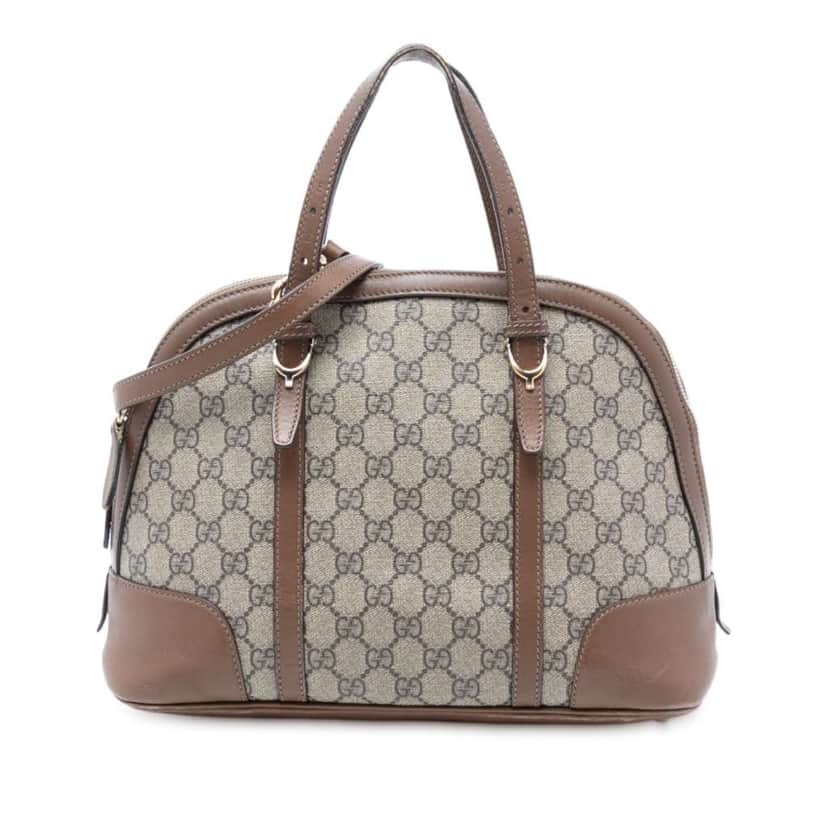 Gucci Small GG Supreme Nice Dome Satchel Pink Canvas Good condition - Front View