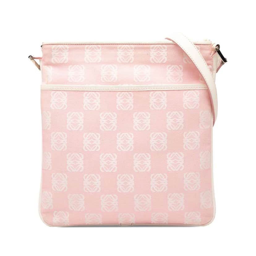 Loewe Anagram Canvas Crossbody Pink Canvas Very good condition - Front View