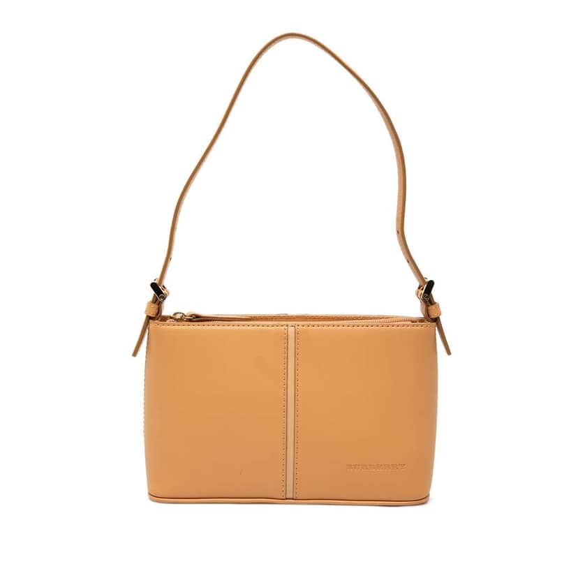 Burberry Leather Shoulder Bag Brown Leather Very good condition - Front View