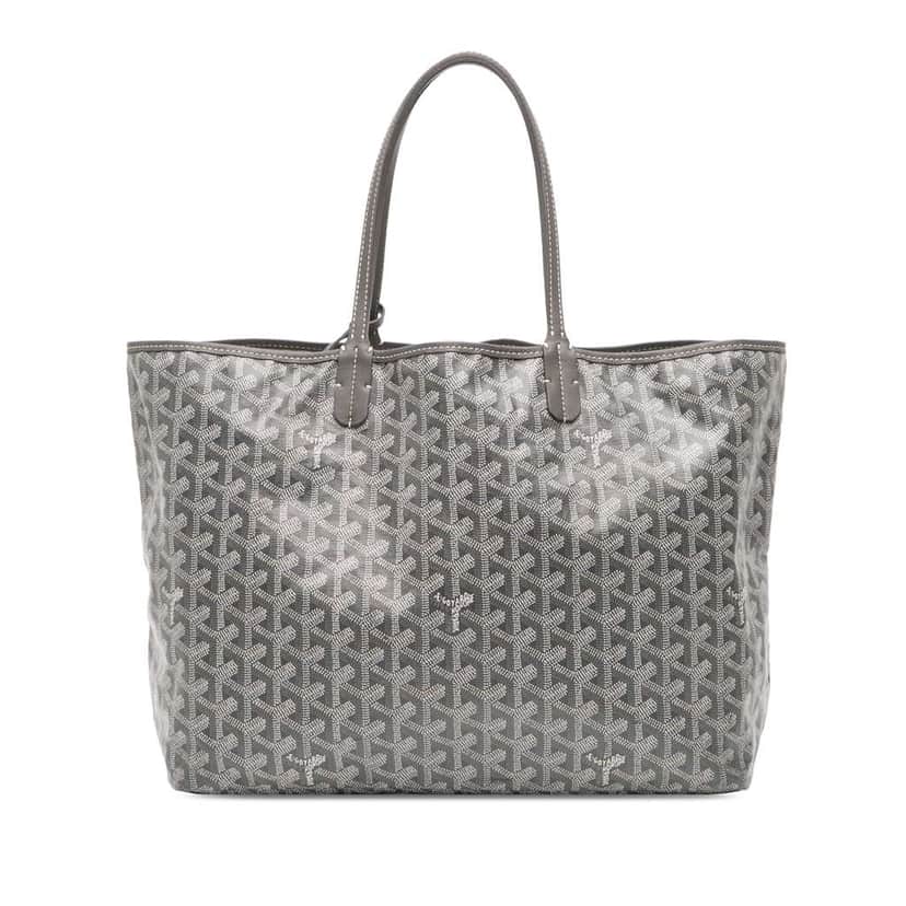Goyard Goyardine Saint Louis PM Grey Canvas Very good condition - Front View