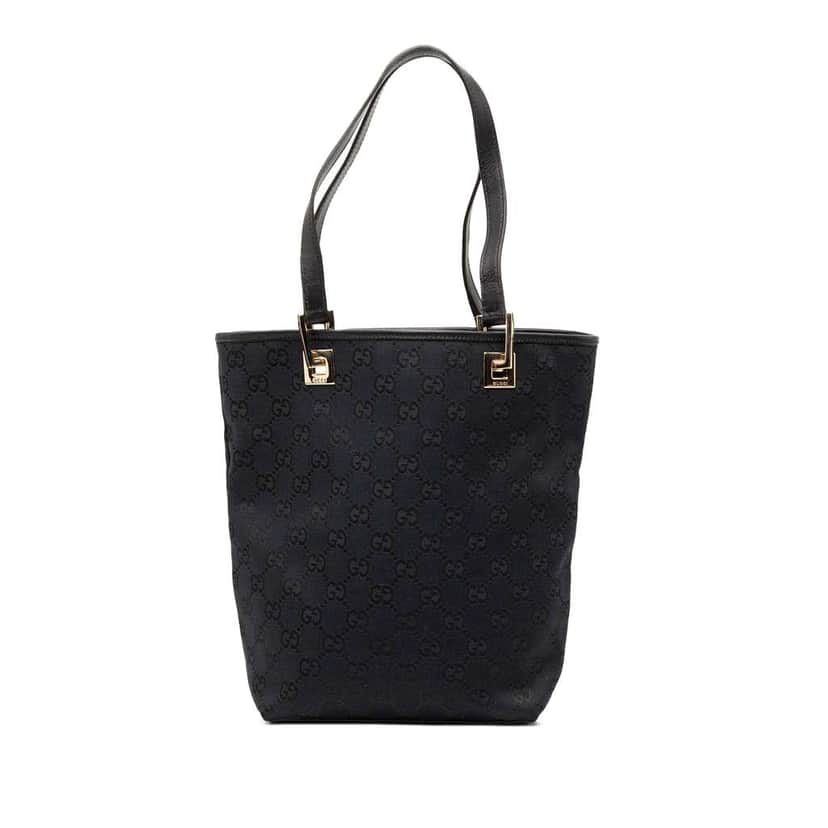 Gucci GG Canvas Tote Black Canvas Good condition - Front View