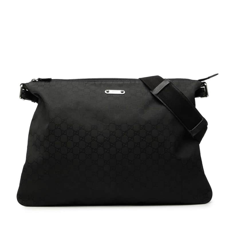 Gucci GG Nylon Crossbody Black Very good condition - Front View