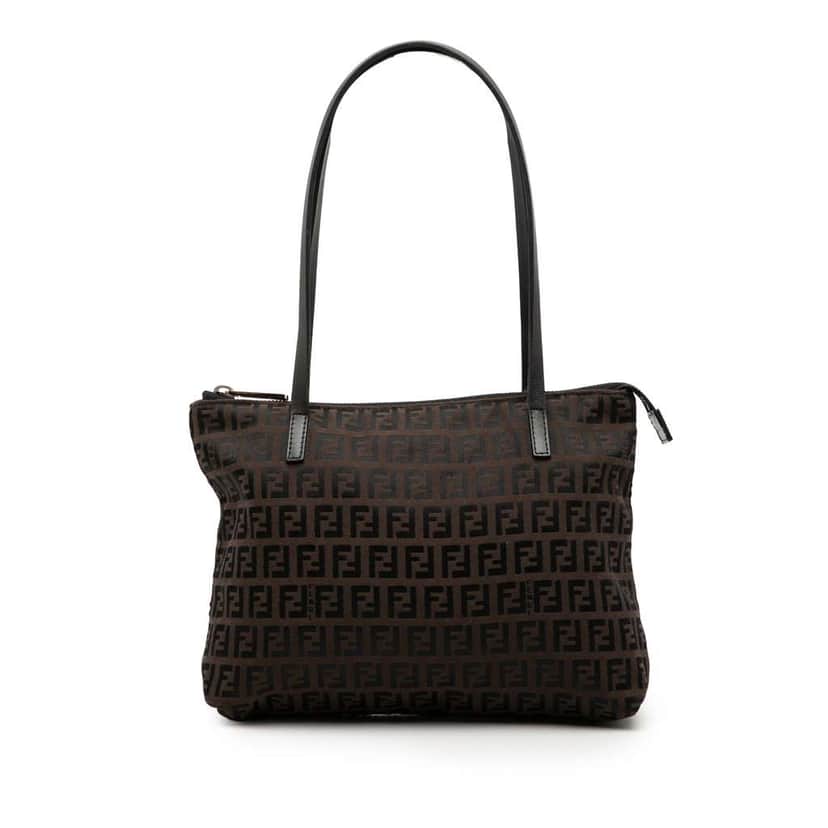 Fendi Zucchino Canvas Tote Brown Canvas Very good condition - Front View