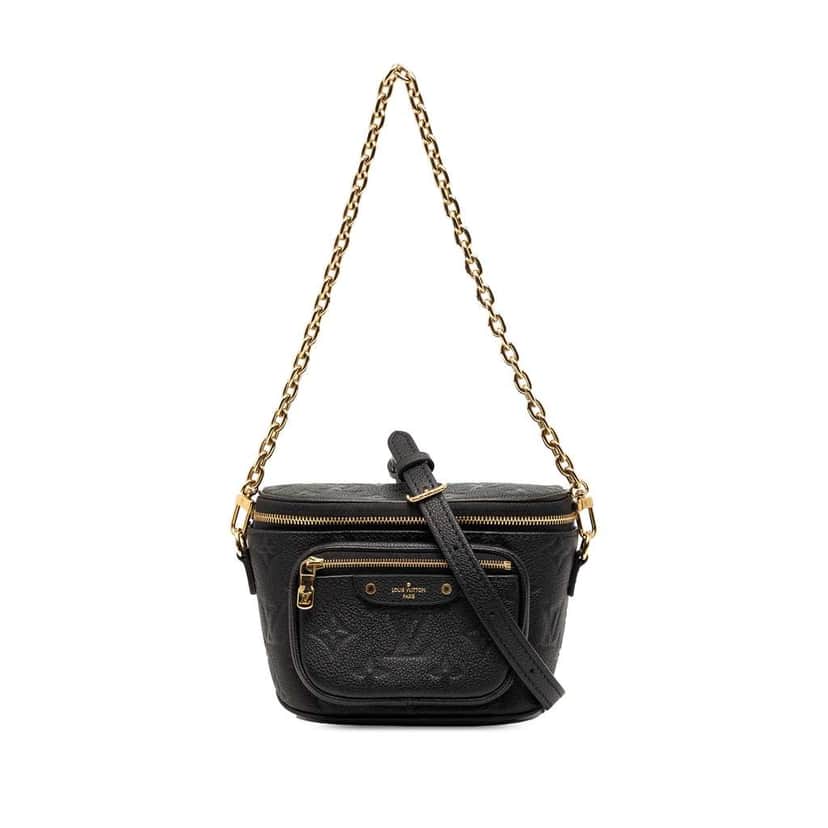 Louis Vuitton Monogram Empreinte Mini Bumbag Black Leather Very good condition - Front View