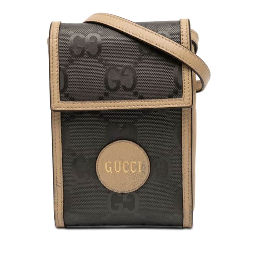 Gucci Off The Grid Mini GG Econyl Crossbody Grey Very good condition - Front View