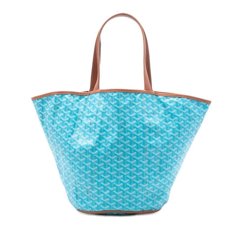 Goyard Goyardine Reversible Belharra Tote Blue Canvas Very good condition - Front View