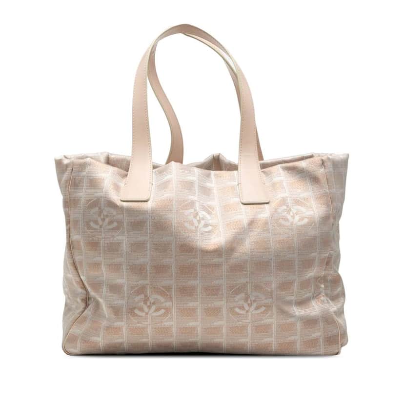 Chanel New Travel Line Nylon Tote Brown Good condition - Front View