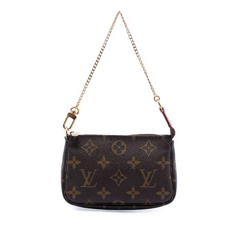 Louis Vuitton Monogram Mini Pochette Accessoires Brown Very good condition - Front View