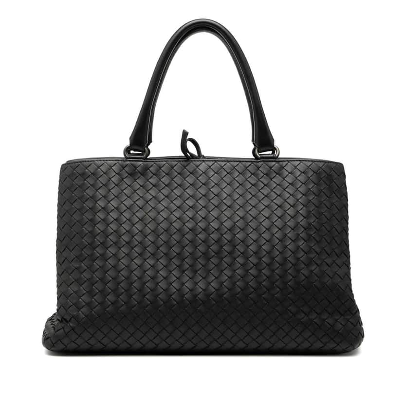 Bottega Veneta Nappa Intrecciato Milano Tote Black Leather Good condition - Front View