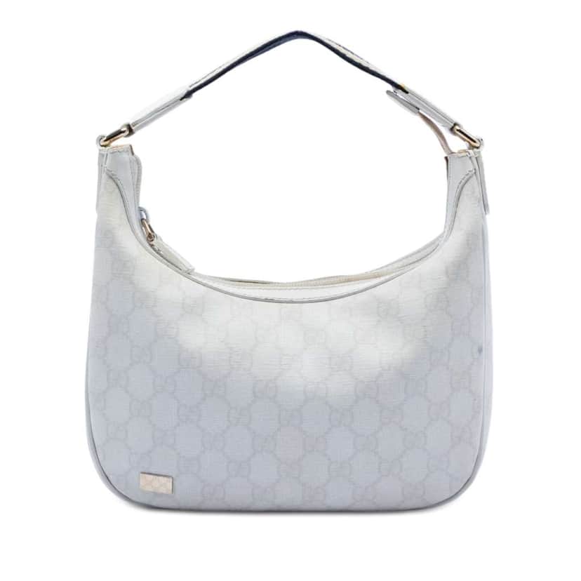 Gucci GG Supreme Pop Handbag White Canvas Very good condition - Front View