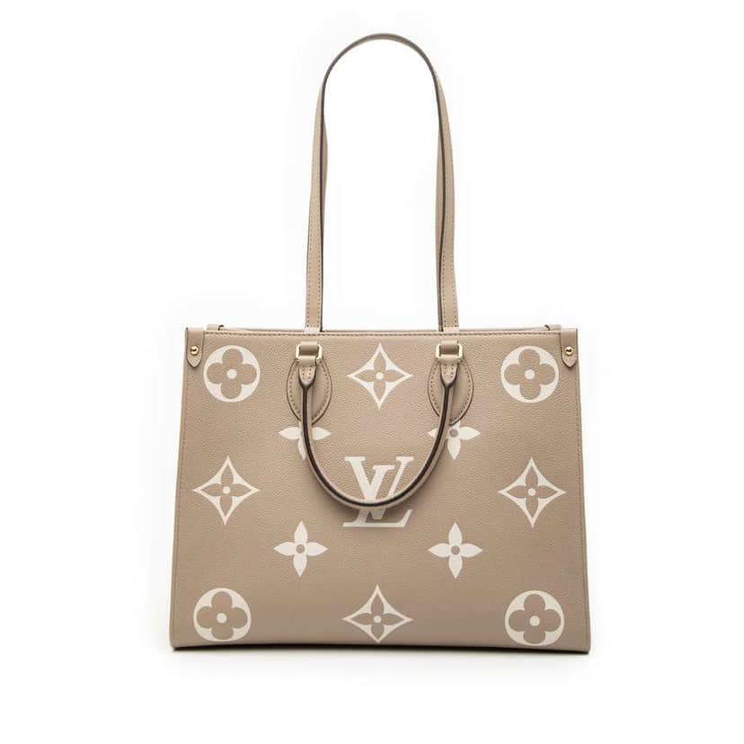 Louis Vuitton Bicolor Monogram Empreinte Giant Onthego MM Brown Leather Very good condition - Front View