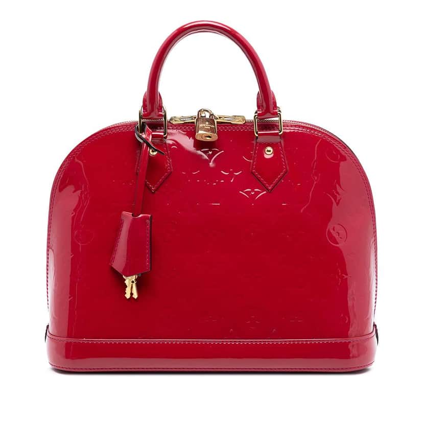 Louis Vuitton Monogram Vernis Alma PM Pink Leather Good condition - Front View
