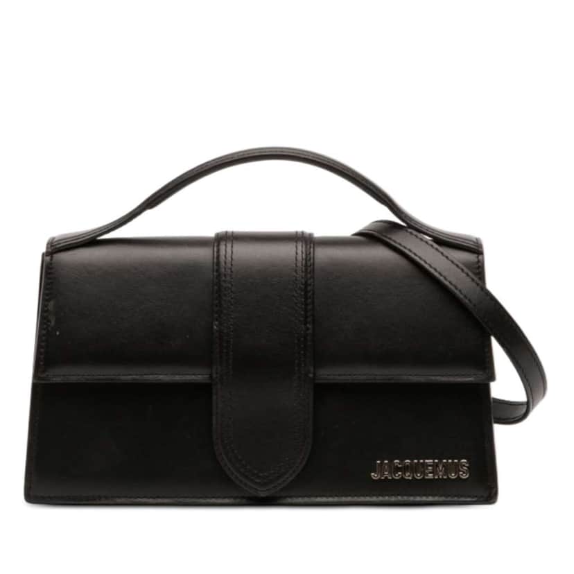 Jacquemus Calfskin Le Grand Bambino Black Leather Good condition - Front View