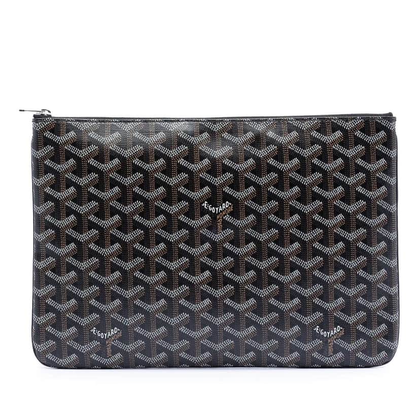 Goyard Goyardine Senat MM Black Canvas Good condition - Front View