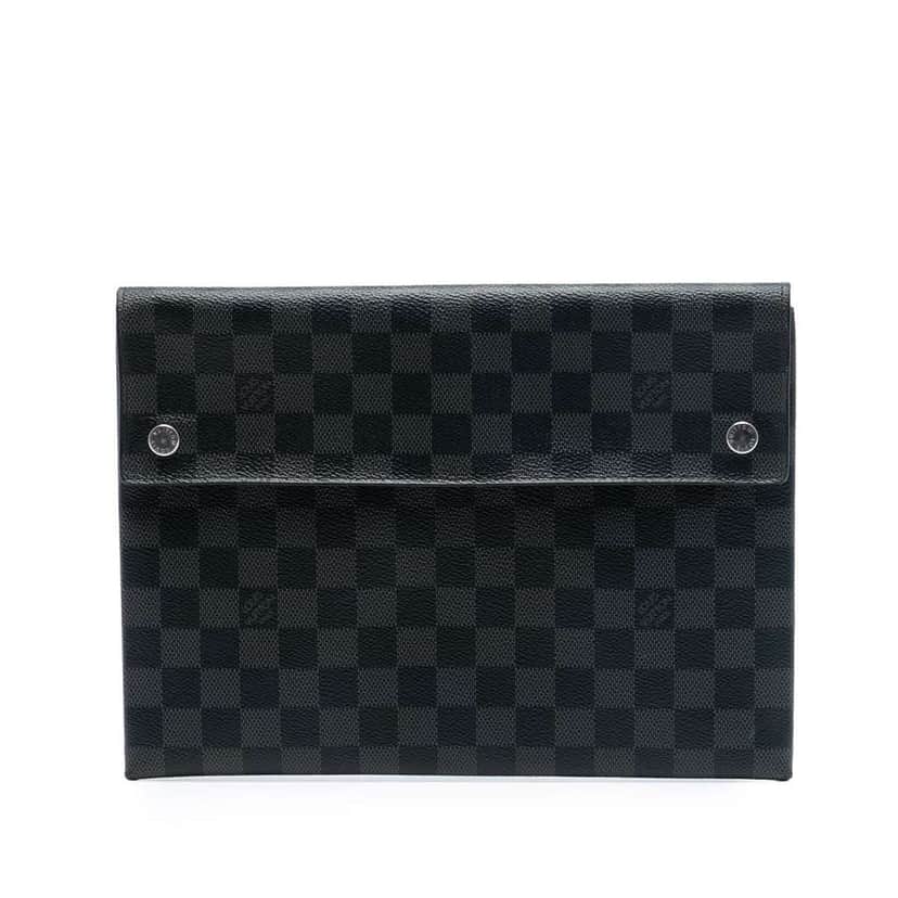 Louis Vuitton Damier Graphite Alpha Pochette GM Black Very good condition - Front View