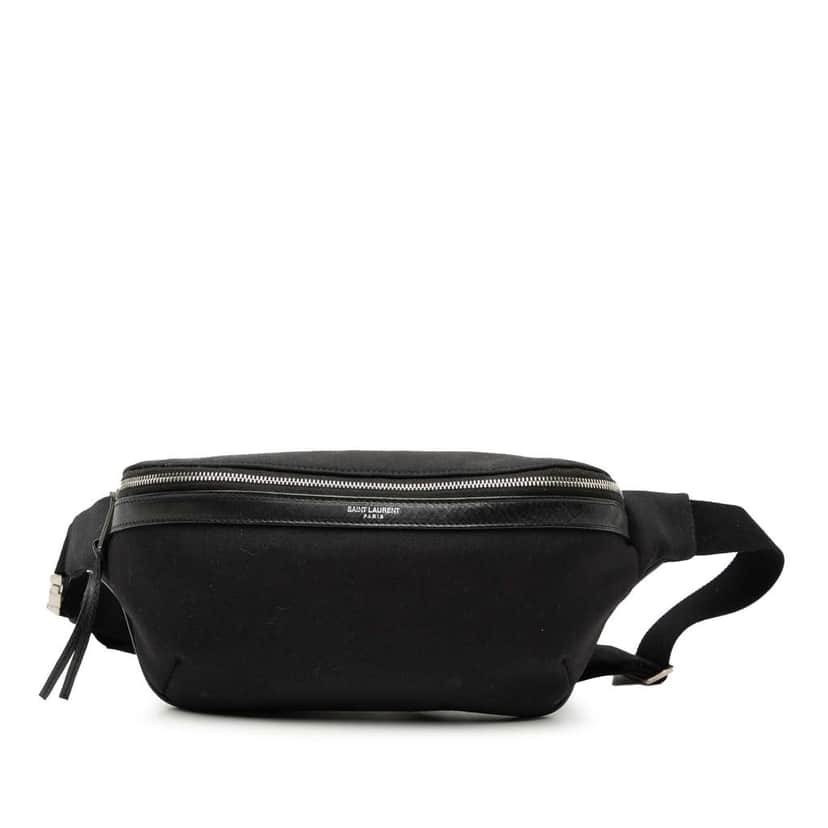 Saint Laurent Nylon City Belt Bag Black Good condition - Front View