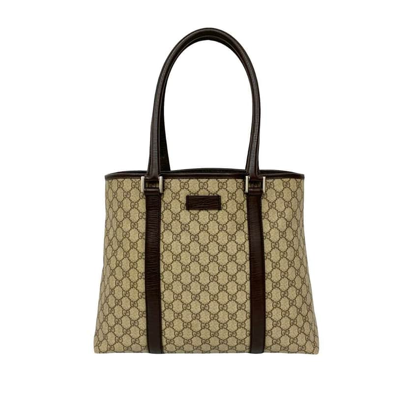 Gucci GG Supreme Tote Brown Canvas Good condition - Front View