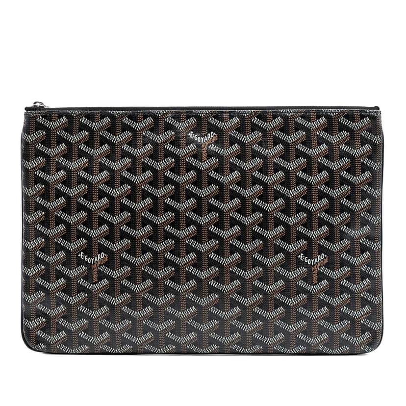 Goyard Goyardine Senat MM Black Canvas Good condition - Front View