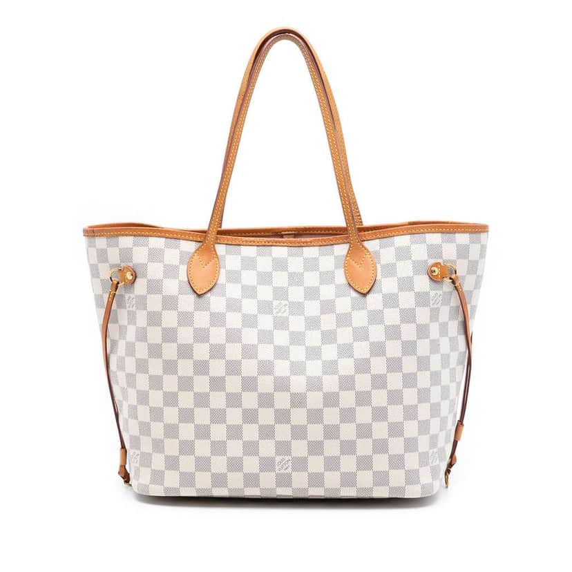 Louis Vuitton Damier Azur Neverfull MM White Good condition - Front View