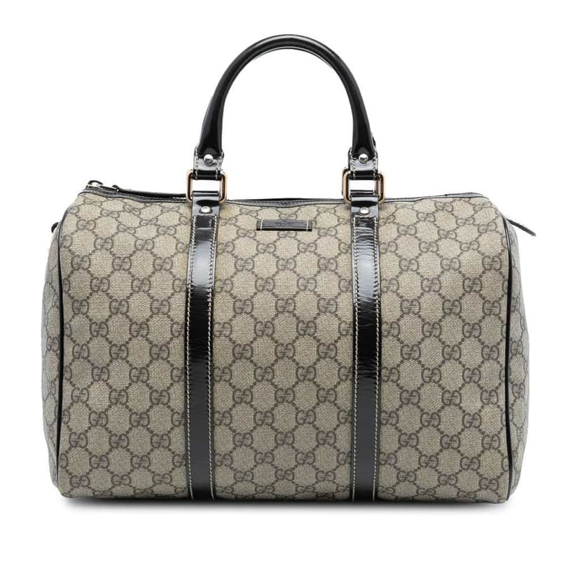 Gucci Medium GG Supreme Joy Boston Bag Brown Canvas Good condition - Front View