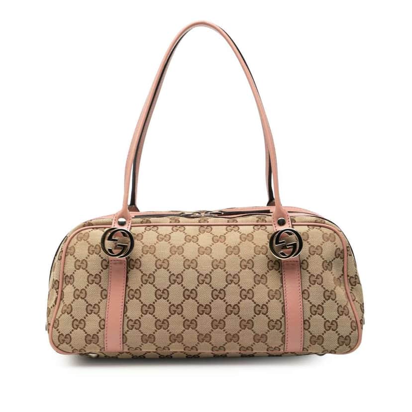 Gucci GG Canvas Twins Shoulder Bag Brown Canvas Good condition - Front View