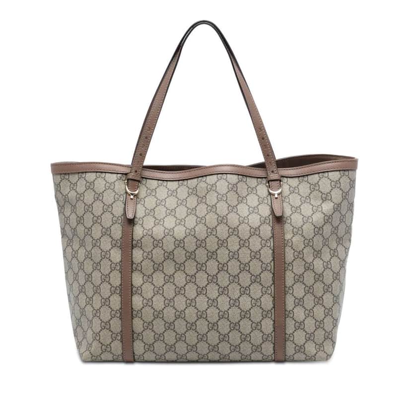 Gucci GG Supreme Nice Tote Brown Canvas Very good condition - Front View