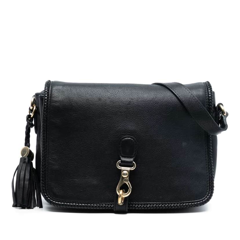 Gucci Leather Marrakech Crossbody Black Leather Very good condition - Front View
