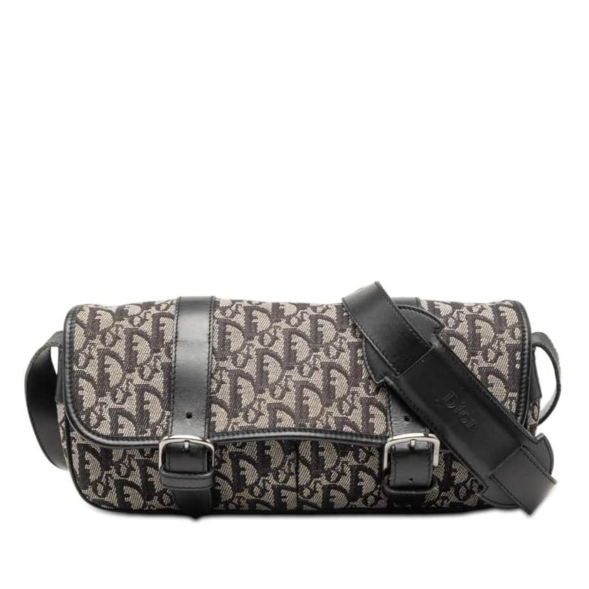 Dior Diorissimo Trotter Canvas Crossbody Black Canvas Good condition - Front View