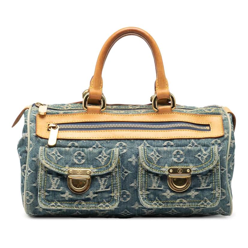 Louis Vuitton Monogram Denim Neo Speedy 30 Blue Denim Good condition - Front View