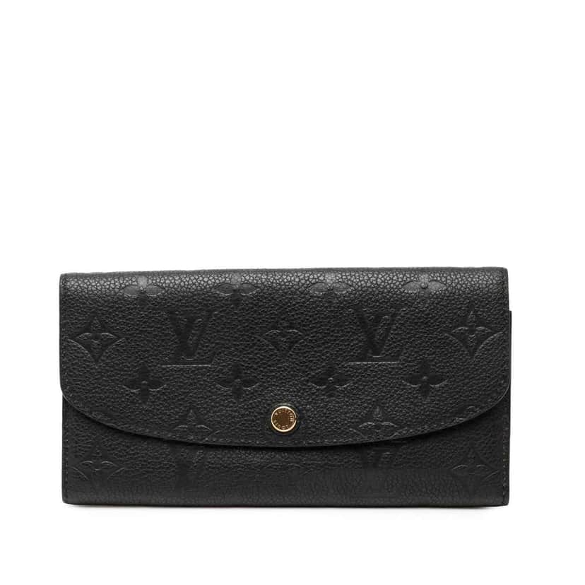 Louis Vuitton Monogram Empreinte Emilie Wallet Black Leather Good condition - Front View