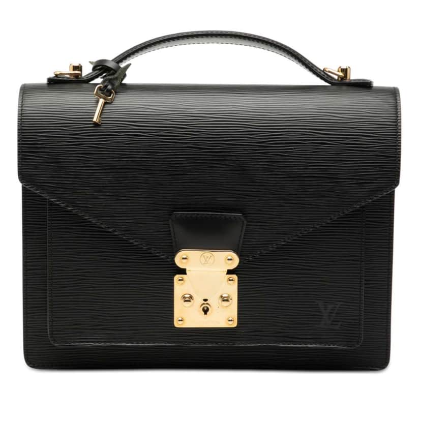 Louis Vuitton Epi Monceau 28 Black Leather Good condition - Front View