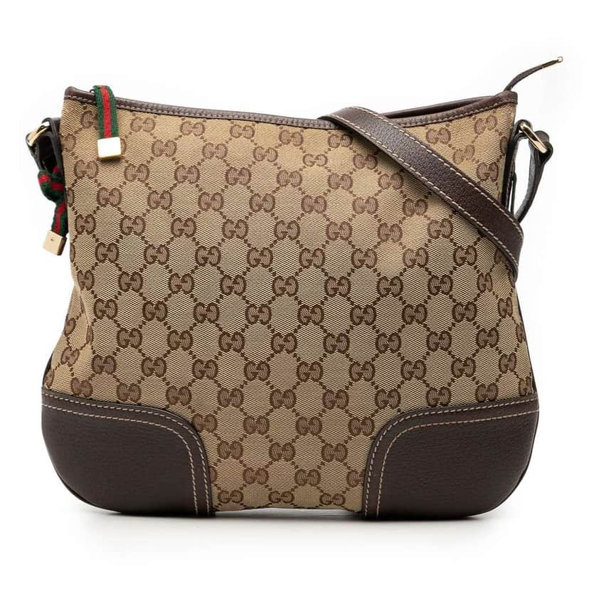 Gucci GG Canvas Web Princy Crossbody Brown Canvas Very good condition - Front View