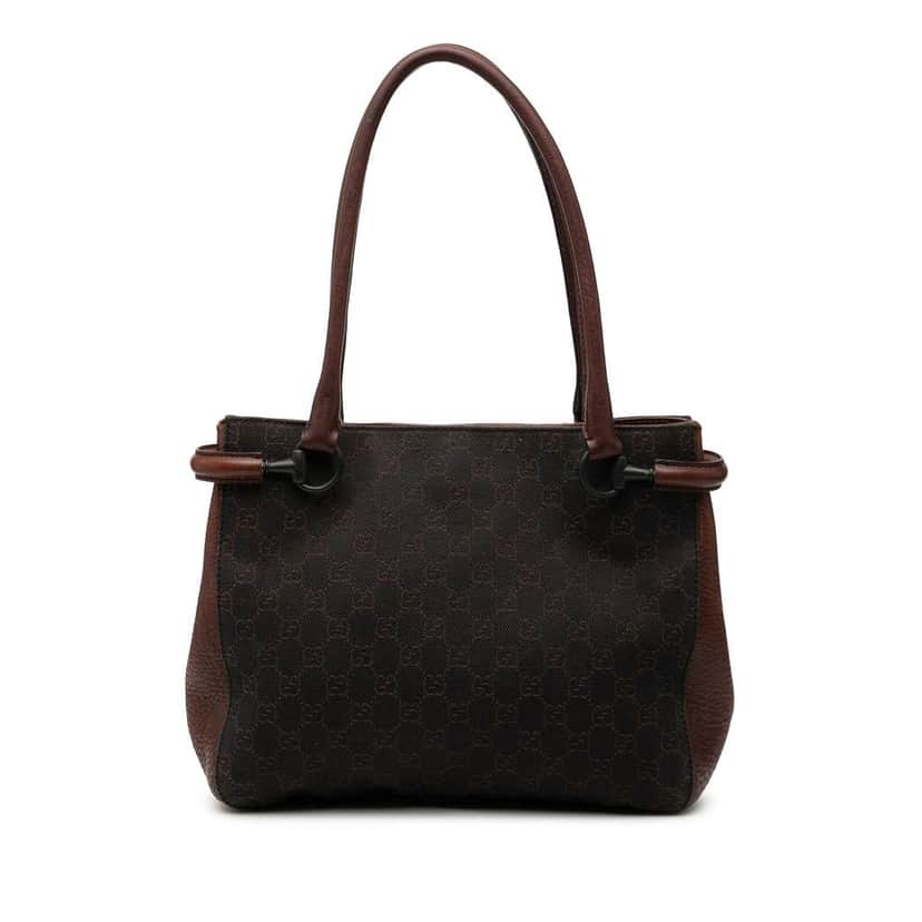 Gucci GG Canvas Shoulder Bag Brown Canvas Good condition - Front View