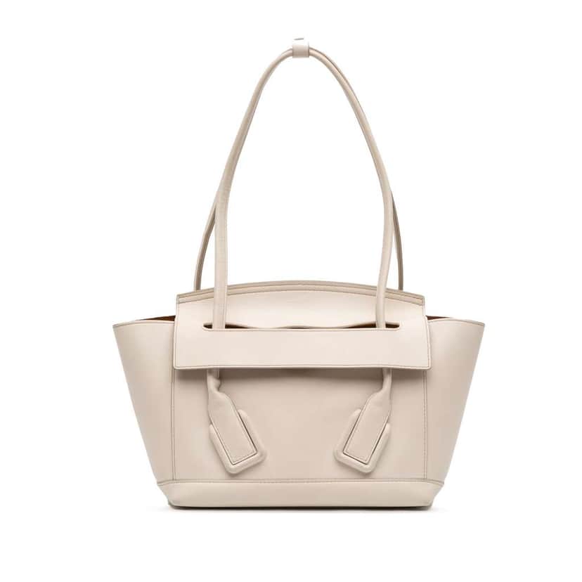 Bottega Veneta Small French Calfskin The Arco Tote Brown Leather Fair condition - Front View