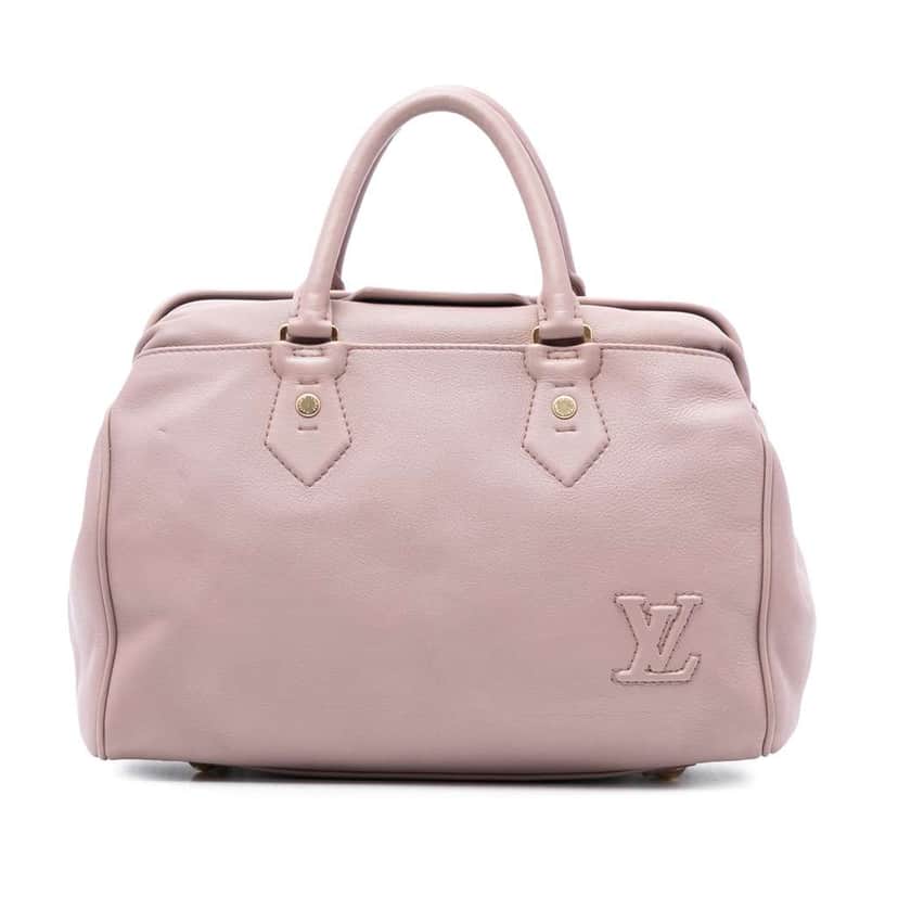 Louis Vuitton Limited Edition Cuir Cinema Intrigue Top Handle Bag Pink Leather Very good condition - Front View