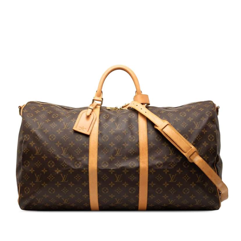 Louis Vuitton Monogram Keepall Bandouliere 60 Brown Good condition - Front View