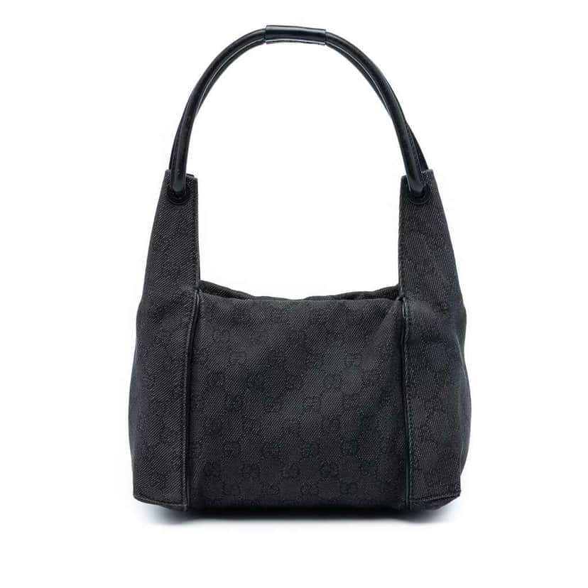 Gucci GG Denim Handbag Black Denim Very good condition - Front View