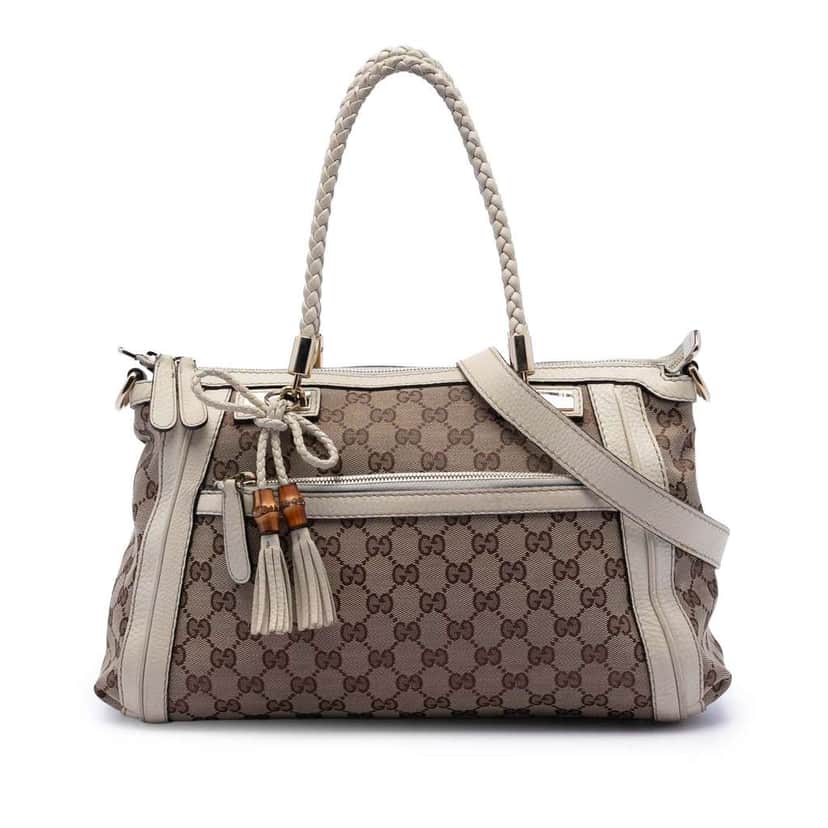 Gucci GG Canvas Bella Satchel Brown Canvas Good condition - Front View