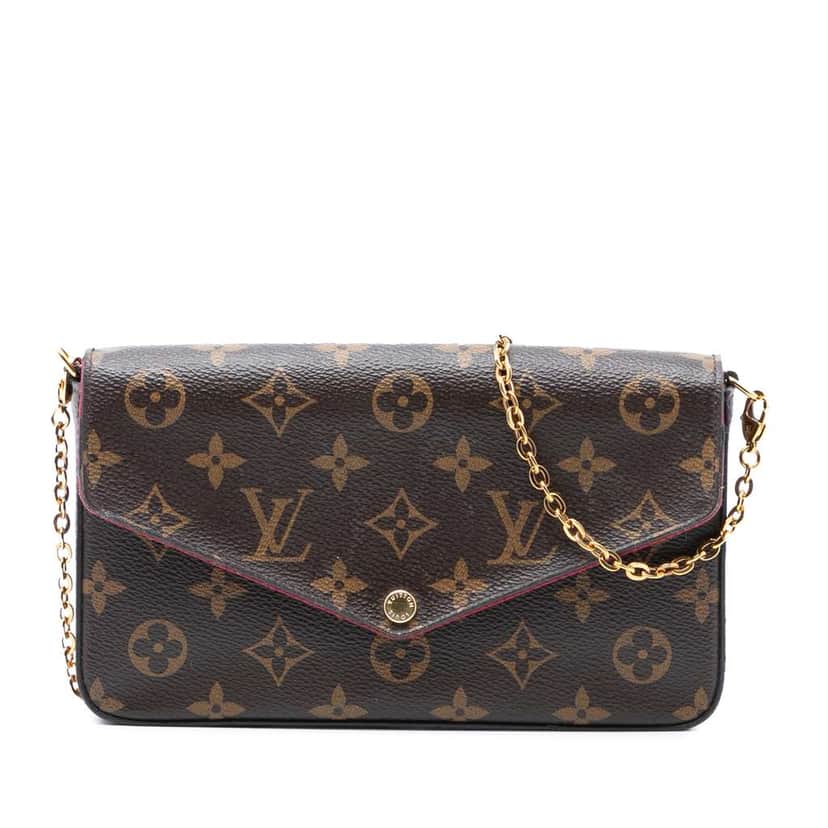 Louis Vuitton Monogram Pochette Felicie Brown Good condition - Front View